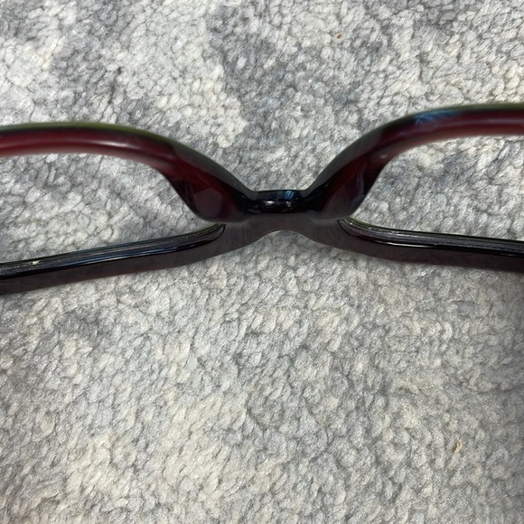 Chanel Acetate Quilted CC Glasses Frames Amber Brown Color Change Green Rim - Picture 11 of 12